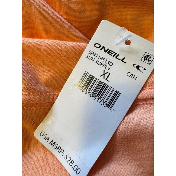 O’Neill Sun Supply Size XL NWT $28 Short Sleeve Tee NWT $28 Peach - Picture 4 of 7